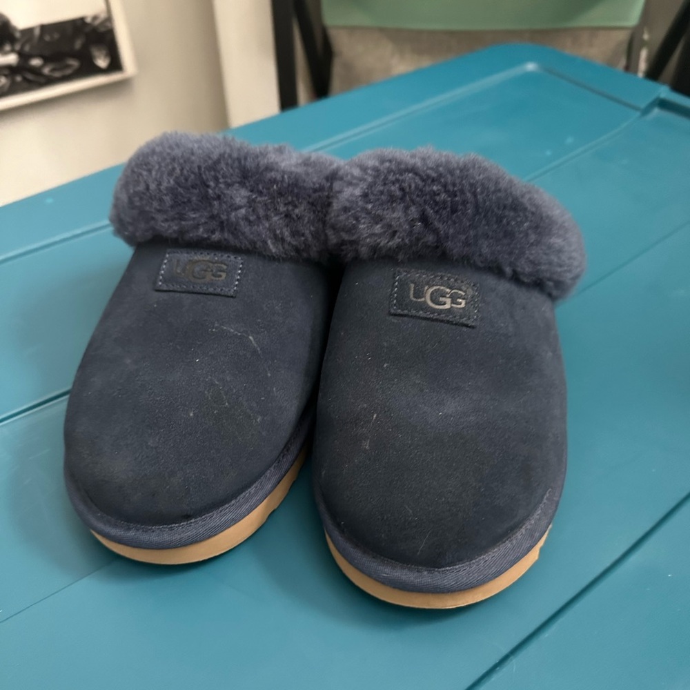 UGG Cozy Navy Blue Sheepskin